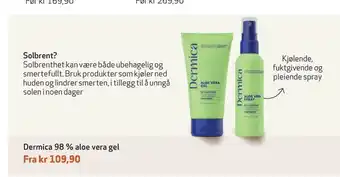 Apotek 1 Dermica 98 % aloe vera gel tilbud