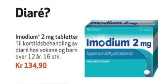 Apotek 1 Imodium* 2 mg tabletter tilbud