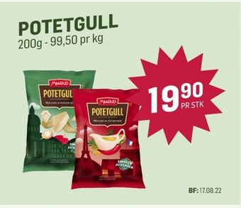 Holdbart Potetgull tilbud