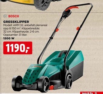 jem & fix Gressklipper tilbud