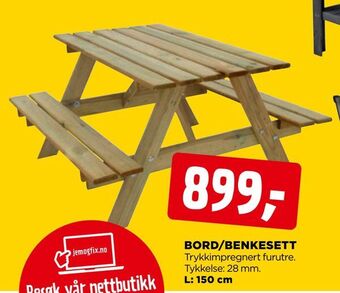 jem & fix Bord/benkesett tilbud