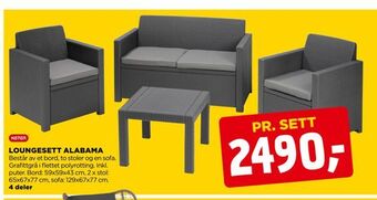 jem & fix Loungesett alabama tilbud