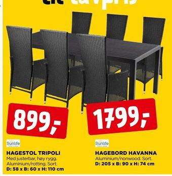 jem & fix Hagebord havanna tilbud