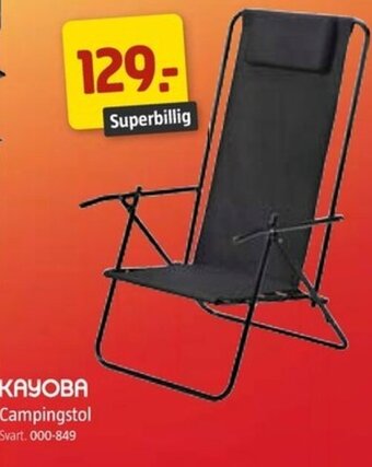 Jula KAYOBA campingstol tilbud