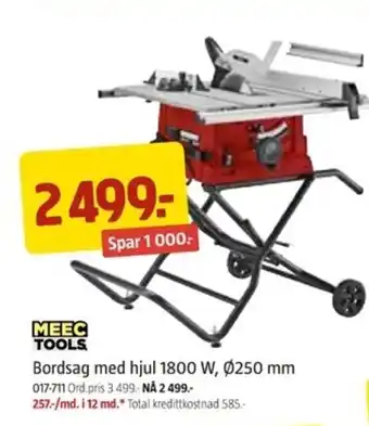 Jula MEEC TOOLS med hjul 1800 W tilbud