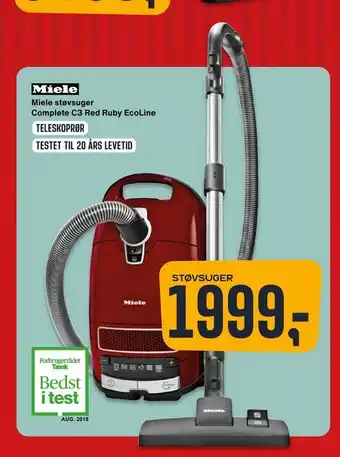 Skousen Miele støvsuger Complete C3 Red Ruby EcoLine tilbud