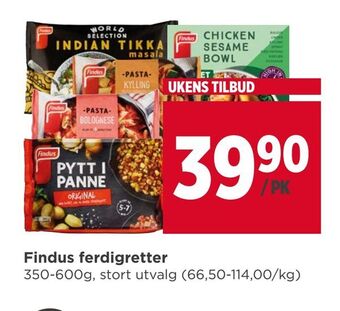 Meny Findus ferdigretter tilbud