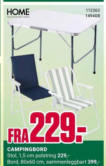 Europris Campingbord tilbud