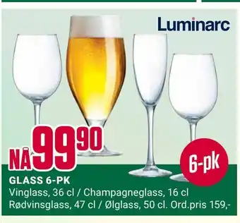 Europris GLASS Vinglass tilbud