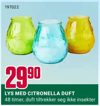 Europris Lys med citronella duft tilbud