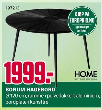 Europris Bonum hagebord tilbud