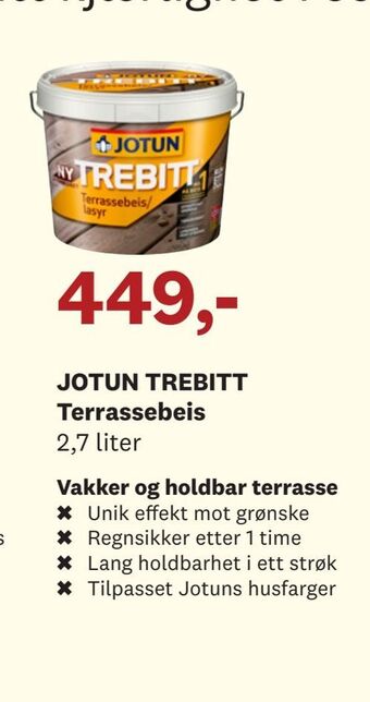 Bygger'n JOTUN TREBITT Terrassebeis tilbud