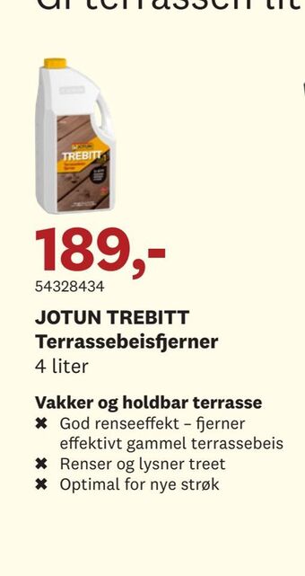 Bygger'n JOTUN TREBITT Terrassebeisfjerner tilbud