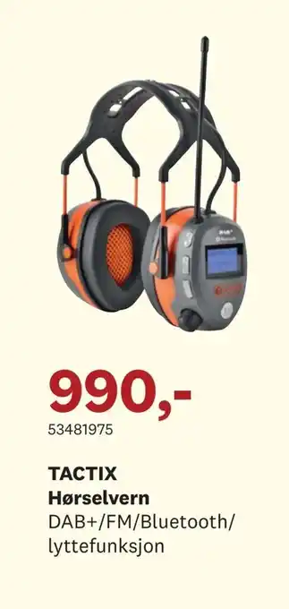 Bygger'n TACTIX Hørselvern tilbud