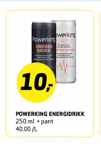 Bunnpris Powerking energidrikk tilbud
