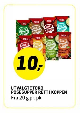 Bunnpris Utvalgte toro posesupper rett i koppen tilbud