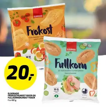 Bunnpris Eldorado frokostrundstykker og fullkornsrundstykker tilbud