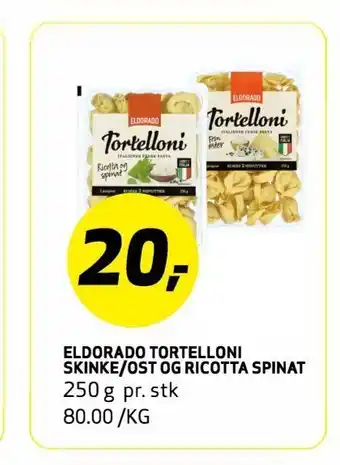 Bunnpris ELDORADO. TORTELLONI. SKINKE/OST OG RICOTTA SPINAT tilbud
