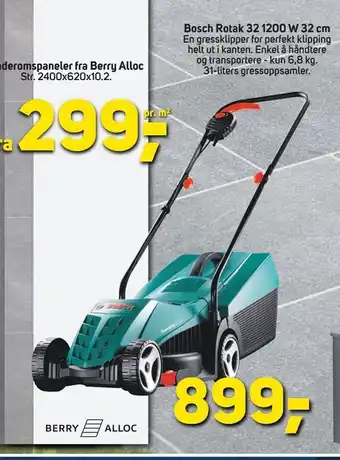 Megaflis Bosch Rotak 32 1200 W 32 cm tilbud