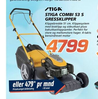 Coop Byggmix Stiga combi 53 s gressklipper tilbud