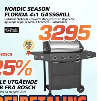 Coop Byggmix Nordic season florida 4+1 gassgrill tilbud