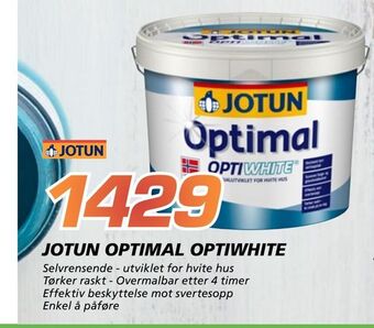 Coop Byggmix Jotun optimal optiwhite tilbud