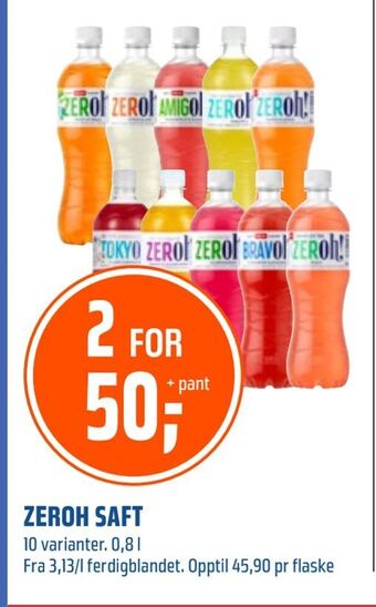 Coop Obs Zeroh saft tilbud