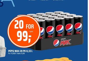 Coop Obs Pepsi max 20 pk 0,33 l tilbud