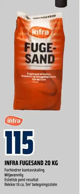 Obs Bygg Infra fugesand 20 kg tilbud