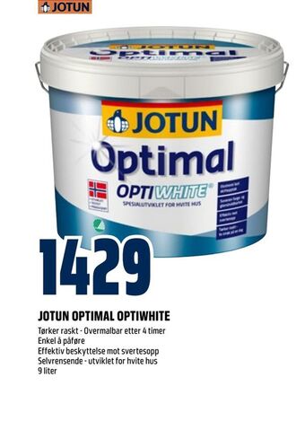 Obs Bygg Jotun optimal optiwhite tilbud