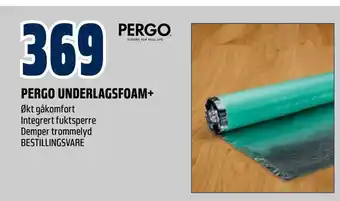Obs Bygg Pergo underlagsfoam+ tilbud