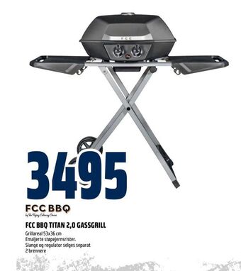 Obs Bygg Fcc bbq titan 2,0 gassgrill tilbud