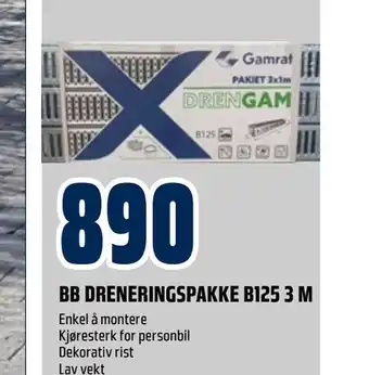 Obs Bygg Bb dreneringspakke b1253 m tilbud