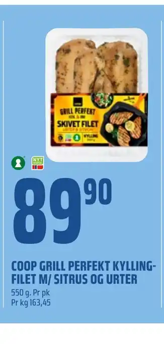 Coop Obs Coop grill perfekt kylling- filet m/ sitrus og urter tilbud