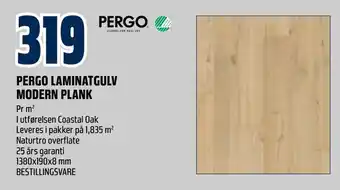 Obs Bygg Pergo laminatgulv modern plank tilbud