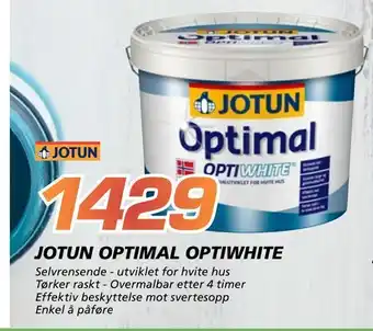 Coop Byggmix Jotun optimal optiwhite tilbud