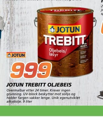 Coop Byggmix Jotun trebitt oljebeis tilbud