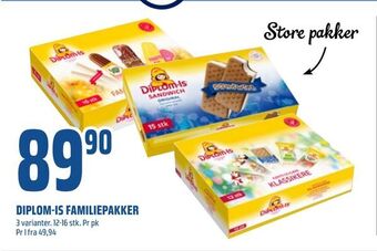 Coop Obs Diplom-is familiepakker tilbud