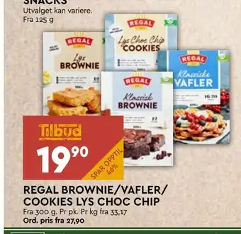 Coop Mega Regal brownie /vafler/ cookies lys choc chip tilbud