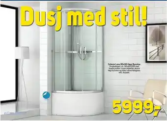 Megaflis Celeste Luna 90x90 Høyt Bunnkar tilbud