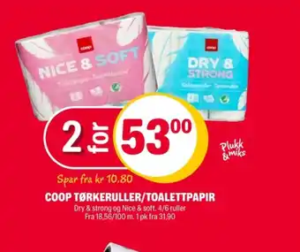 Coop Extra Dry & strong tørkerull tilbud
