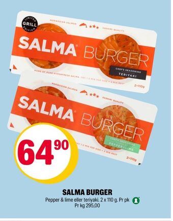 Coop Extra Salma lakseburger tilbud