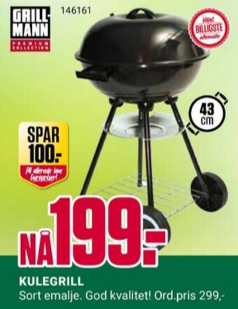 Europris Grillman kulegrill tilbud