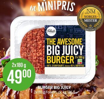 Kiwi Folkets burger tilbud