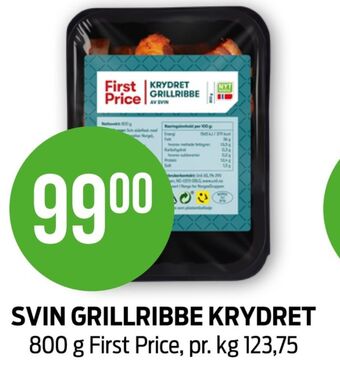 Kiwi First price ribbe tilbud