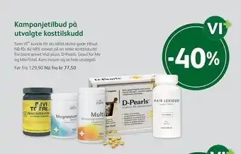 Vitusapotek Kampanjetilbud på utvalgte kosttilskudd tilbud