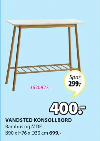 JYSK Vansted Konsollbord tilbud