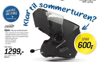 Thansen Hjelm Flip-up med bluetooth tilbud