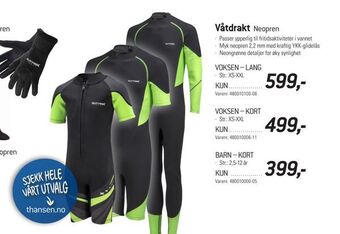 Thansen Våtdrakt tilbud