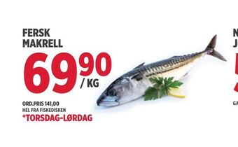 Jacobs Fersk makrell tilbud